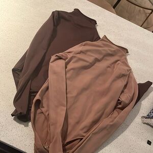 2 skims soft smoothing turtle neck body suits! - size S/M